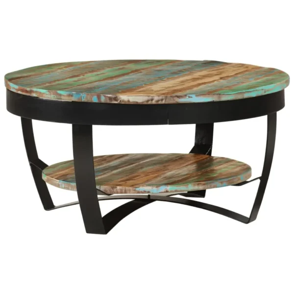 Coffee Table Multicolor Solid reclaimed wood Medium Industrial - Image 23