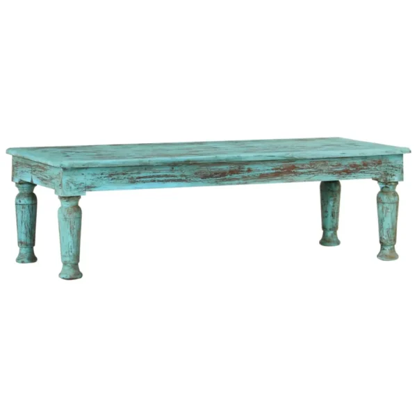 vidaXL Coffee Table Multicolor Solid reclaimed wood 43.3 x 19.7 x 13.4 in - Image 18
