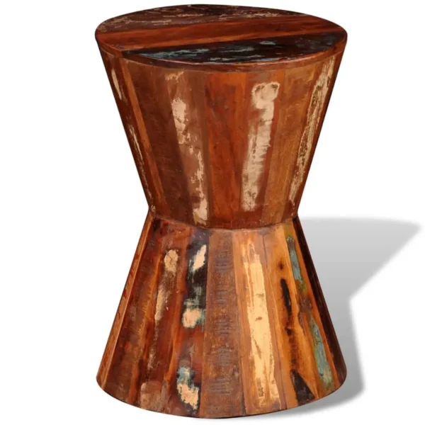 Stool multi-shade reclaimed wood Reclaimed solid wood Compact - Image 9