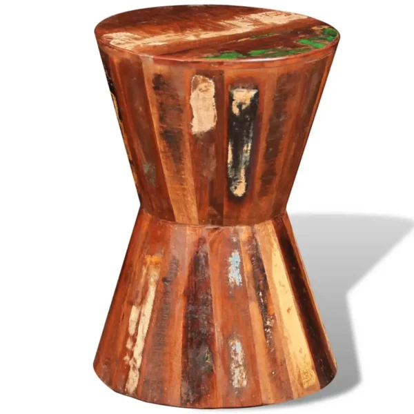 Stool multi-shade reclaimed wood Reclaimed solid wood Compact - Image 10