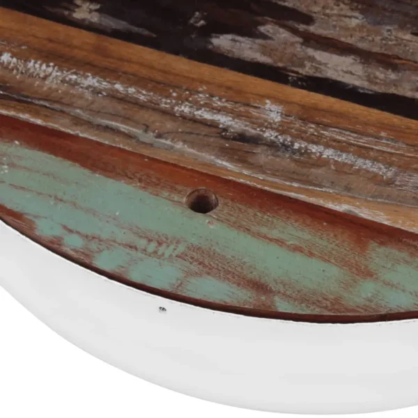 vidaXL Coffee Table Set of 2 Multicolour Reclaimed wood and steel - Image 14