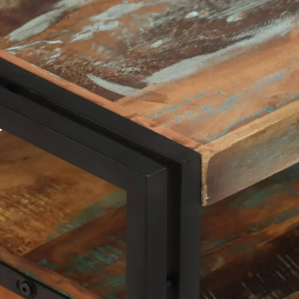 TV Cabinet Multicolor Solid reclaimed wood, Steel Medium - Image 17