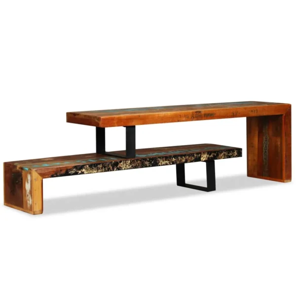  TV Stand Multicolour Solid Reclaimed Wood Medium - Image 13