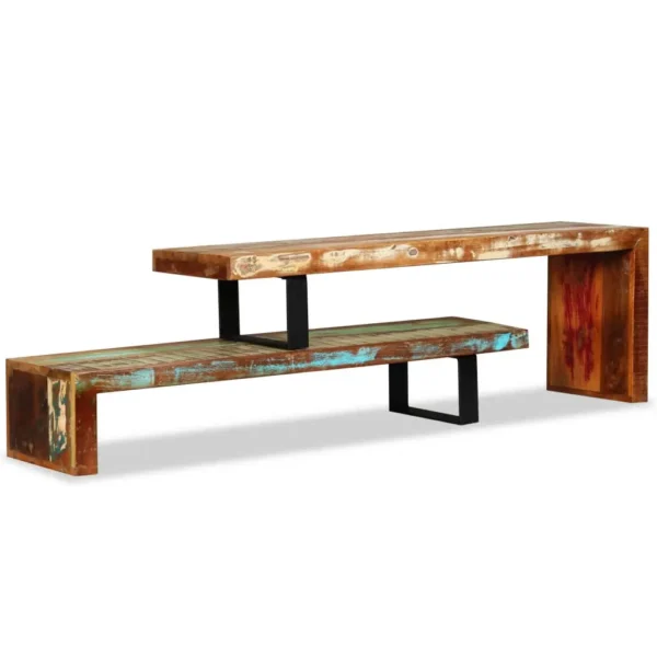  TV Stand Multicolour Solid Reclaimed Wood Medium - Image 14