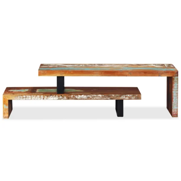  TV Stand Multicolour Solid Reclaimed Wood Medium - Image 15