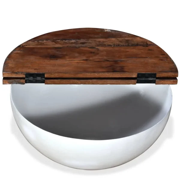 vidaXL Coffee Table Set of 2 Multicolor Solid Reclaimed Wood Small - Image 17