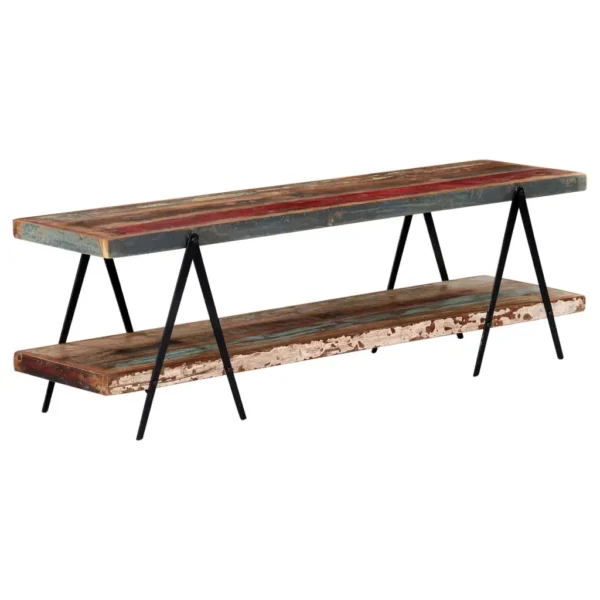 TV Cabinet Various wood tones Reclaimed Wood, Powder-Coated Iron - Image 14