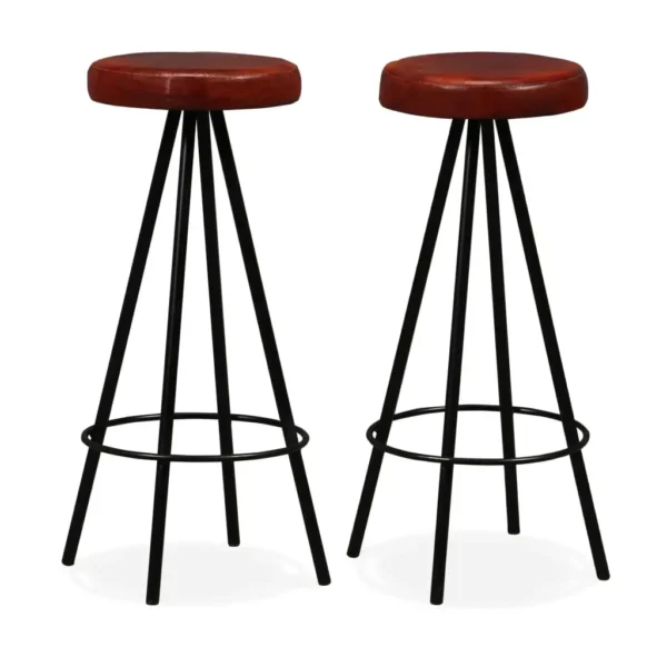 Bar Set Brown and Black Solid Reclaimed Wood Industrial Durable - Image 18