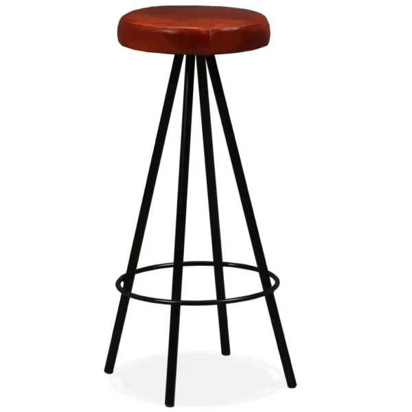 Bar Set Brown and Black Solid Reclaimed Wood Industrial Durable - Image 21