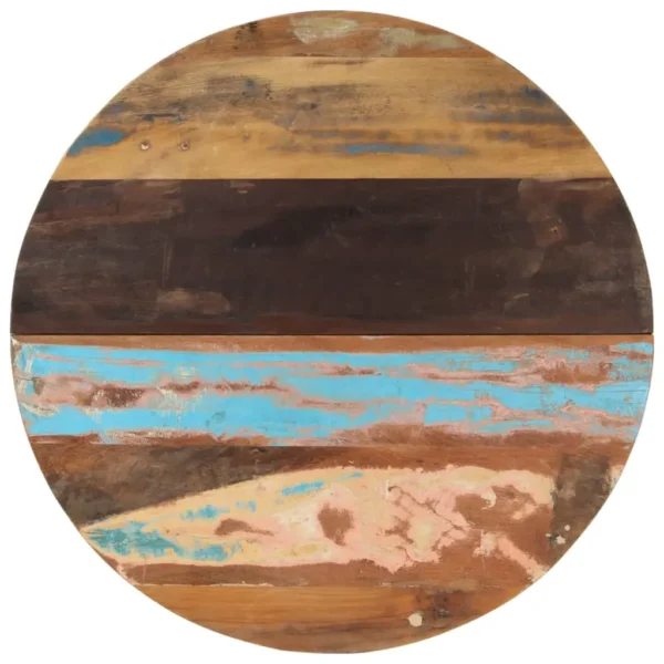vidaXL Table Top Multicolour Solid reclaimed wood 31.5 in Diameter - Image 13