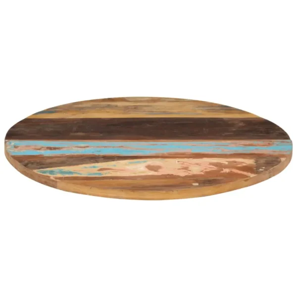vidaXL Table Top Multicolour Solid reclaimed wood 31.5 in Diameter - Image 14