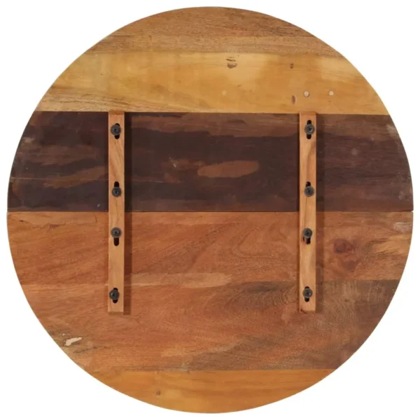 vidaXL Table Top Multicolour Solid reclaimed wood 31.5 in Diameter - Image 16