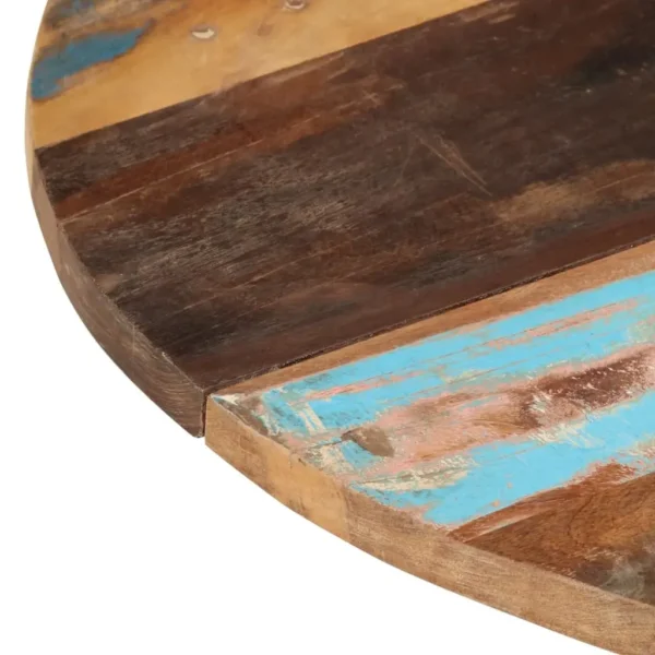 vidaXL Table Top Multicolour Solid reclaimed wood 31.5 in Diameter - Image 17