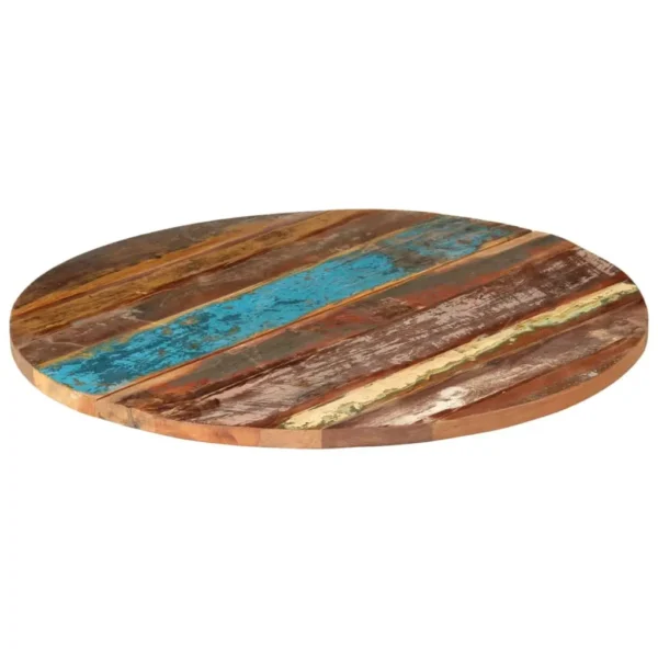 vidaXL Table Top Multicolour Solid reclaimed wood 31.5 in Diameter - Image 20