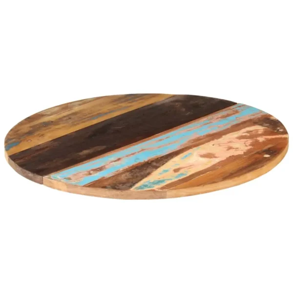 vidaXL Table Top Multicolour Solid reclaimed wood 31.5 in Diameter - Image 22