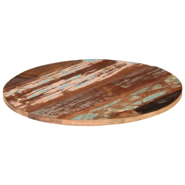 vidaXL Table Top Multicolour Solid reclaimed wood 31.5 in Diameter - Image 24