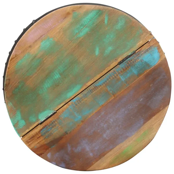 vidaXL Coffee Table Multicolour Solid Reclaimed Wood, Steel 20.9x16.9 in - Image 12