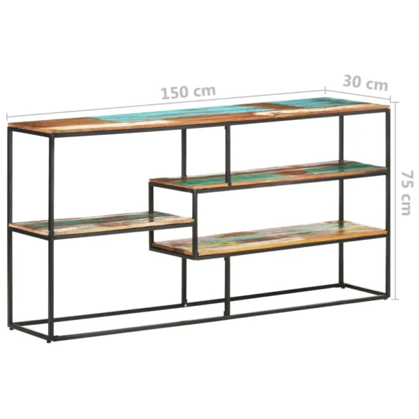 vidaXL Sideboard Mixed-color Solid reclaimed wood, powder-coated steel - Image 13