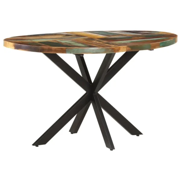  Dining Table Multicolor Solid Reclaimed Wood Medium Durable - Image 18