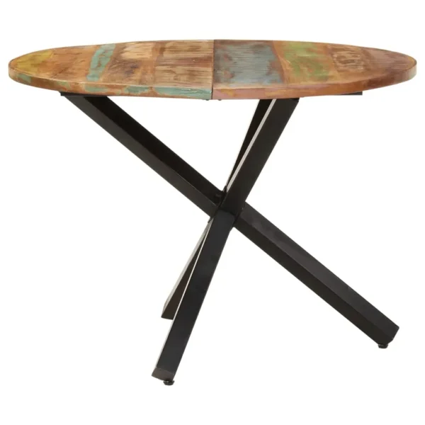 Dining Table Multicolor Solid reclaimed wood, Powder-coated steel - Image 10