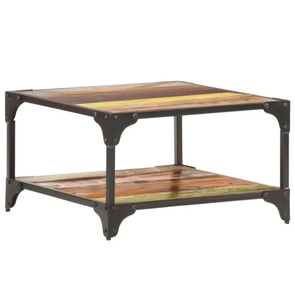 Coffee Table Mixed color Solid reclaimed wood and iron Medium - Image 12