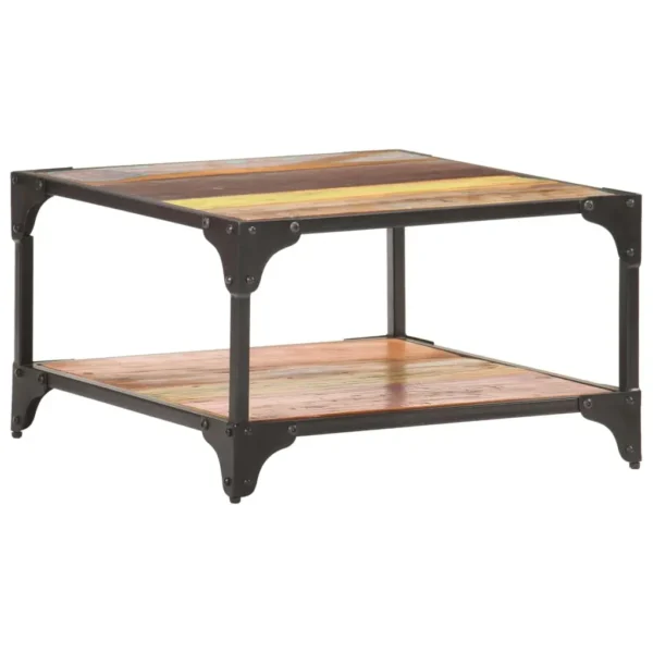 Coffee Table Mixed color Solid reclaimed wood and iron Medium - Image 14