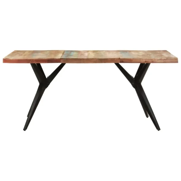 vidaXL Dining Table Mixed color Solid reclaimed wood 70.9x35.4x29.9 in - Image 11