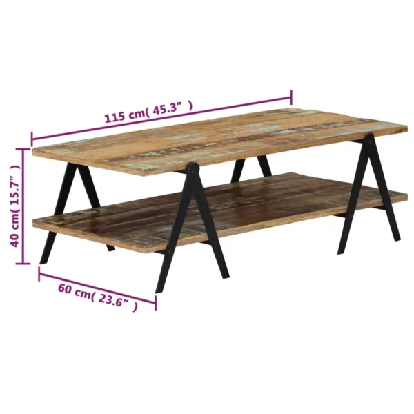  Coffee Table Varied hues from reclaimed wood - Image 17