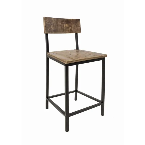 Reclaimed Wood Counter Stool, Set Of 2