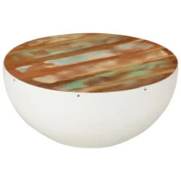 vidaXL Coffee Table Set of 2 Multicolour Reclaimed wood and steel - Image 16