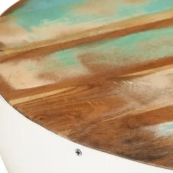 vidaXL Coffee Table Set of 2 Multicolour Reclaimed wood and steel - Image 19
