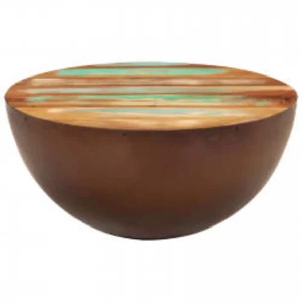  Coffee Table Multi-color wood Solid reclaimed wood Small - Image 7