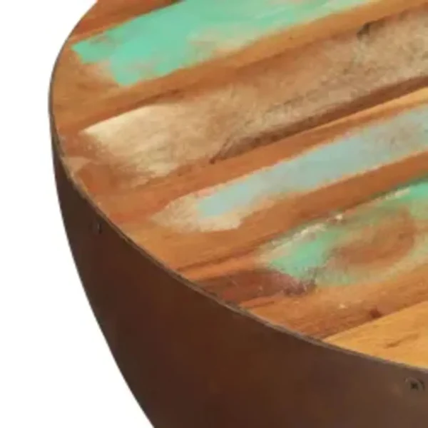  Coffee Table Multi-color wood Solid reclaimed wood Small - Image 10