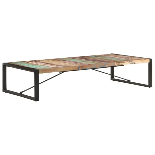 Coffee Table Multicolour Reclaimed Wood Large Durable - Image 12