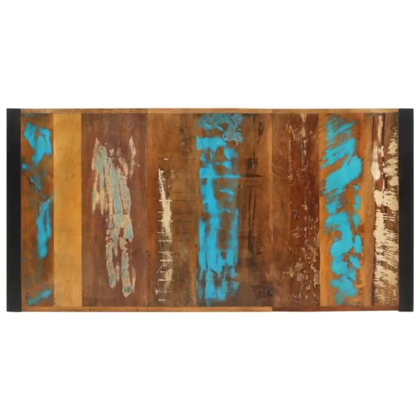Bar Table Multicolour Reclaimed wood, iron 55.1x27.6x43.3 in - Image 3