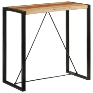 Bar Table Multicolor Solid reclaimed wood and iron Medium Durable
