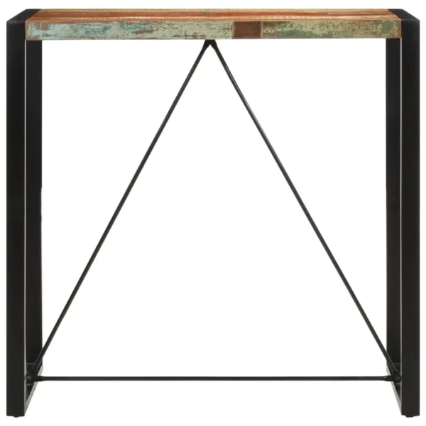 Bar Table Multicolor Solid reclaimed wood and iron Medium Durable - Image 2