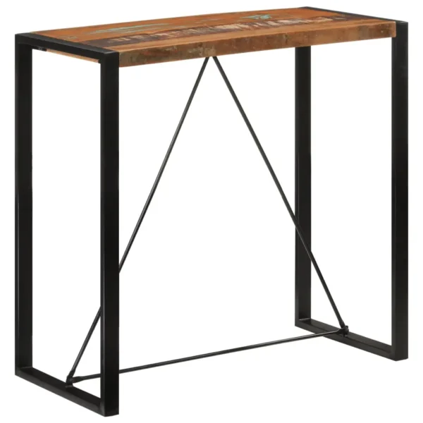 Bar Table Multicolor Solid reclaimed wood and iron Medium Durable - Image 10