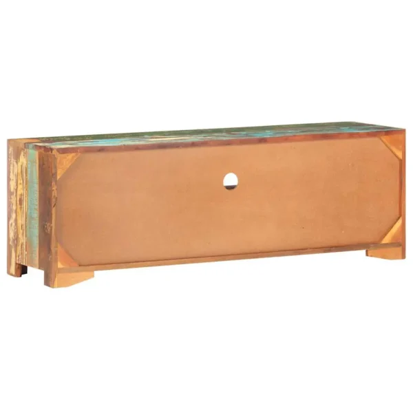 vidaXL TV Cabinet Multicolor Solid reclaimed wood Medium TV Cabinet - Image 4