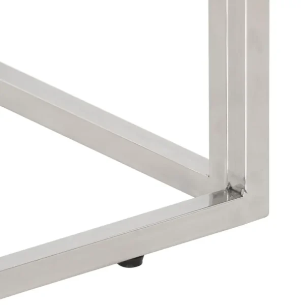 vidaXL Console Table Silver, Varies Stainless steel, Solid reclaimed wood - Image 7