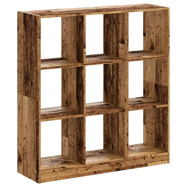 vidaXL Bookcase Old wood Engineered wood Compact Bookcase Rectangular - Image 6