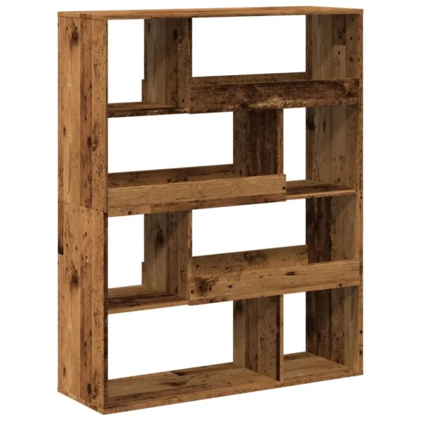 vidaXL Bookcase Old wood Engineered wood Medium Bookcase Rectangular - Image 2