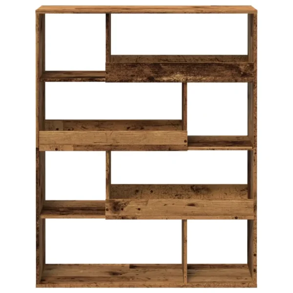 vidaXL Bookcase Old wood Engineered wood Medium Bookcase Rectangular - Image 4