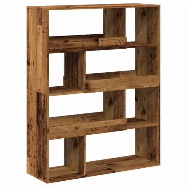 vidaXL Bookcase Old wood Engineered wood Medium Bookcase Rectangular - Image 6