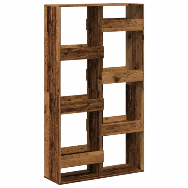vidaXL Bookcase Old Wood Engineered Wood Bookcase Rectangular Modern - Image 2