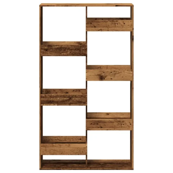 vidaXL Bookcase Old Wood Engineered Wood Bookcase Rectangular Modern - Image 4