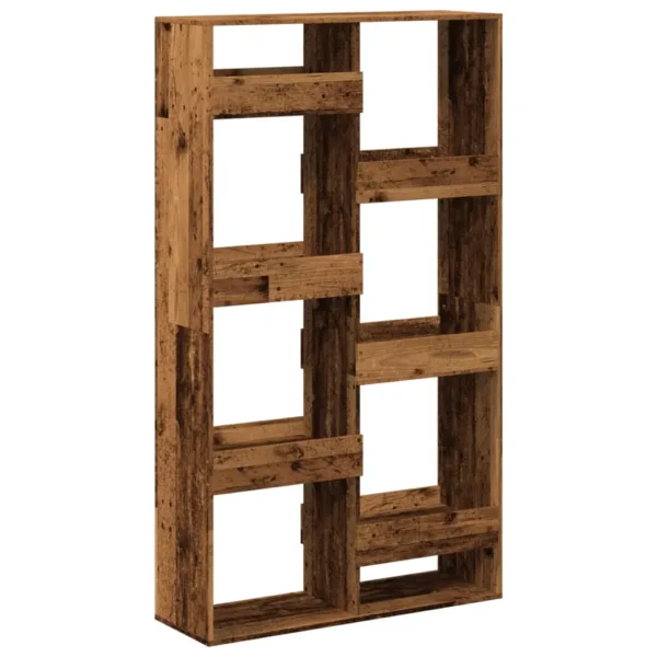 vidaXL Bookcase Old Wood Engineered Wood Bookcase Rectangular Modern - Image 6