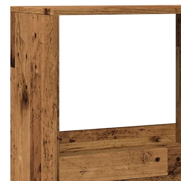 vidaXL Bookcase Old Wood Engineered Wood Bookcase Rectangular Modern - Image 7