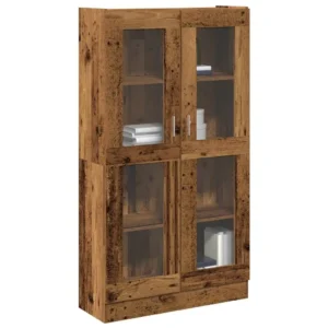 vidaXL Highboard Old wood Engineered wood Tall Sideboard Rectangular