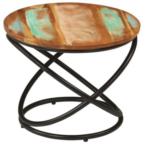 vidaXL Coffee Table Mixed color finish Solid reclaimed wood, Steel Medium - Image 9